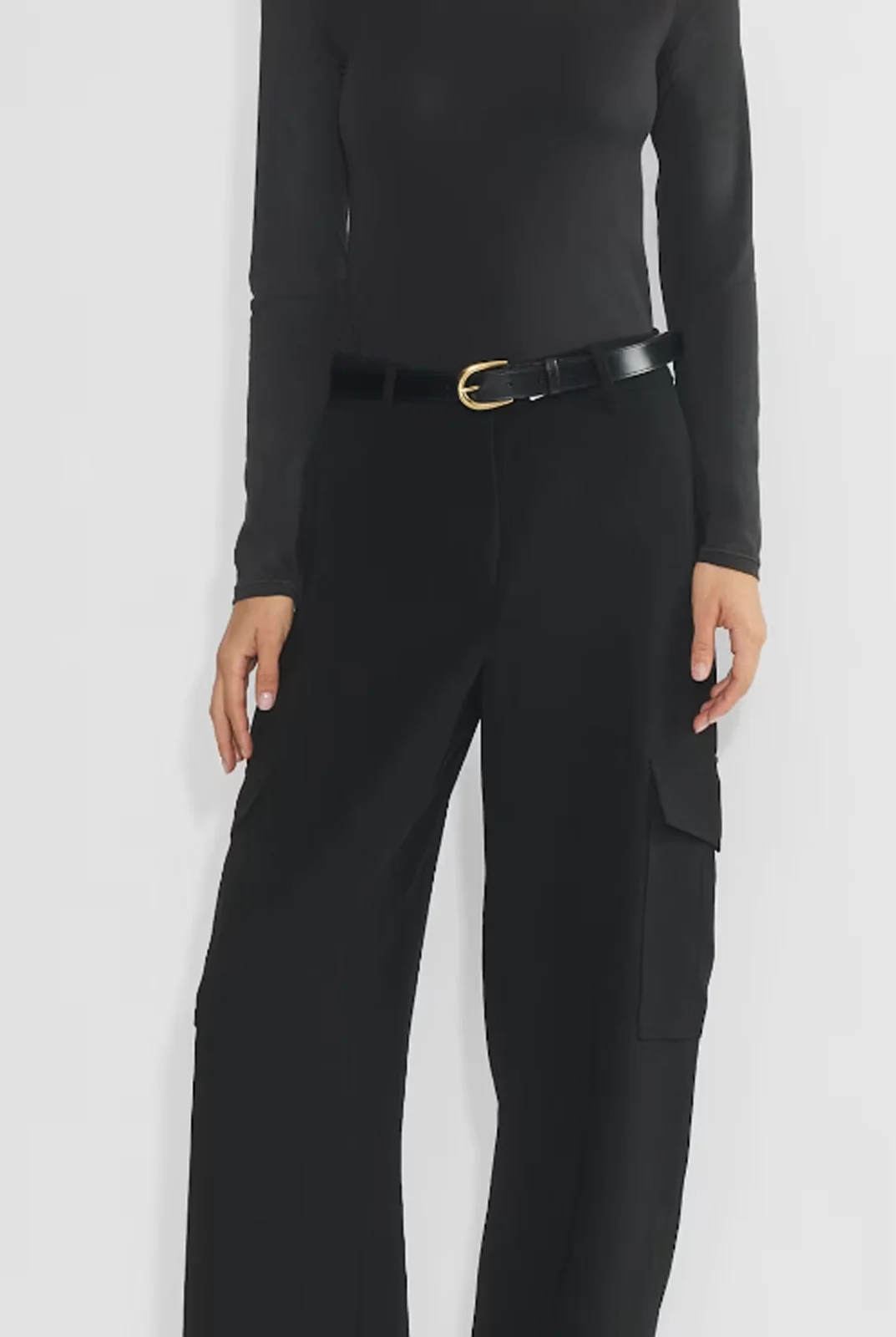 Zara black Cargo trousers