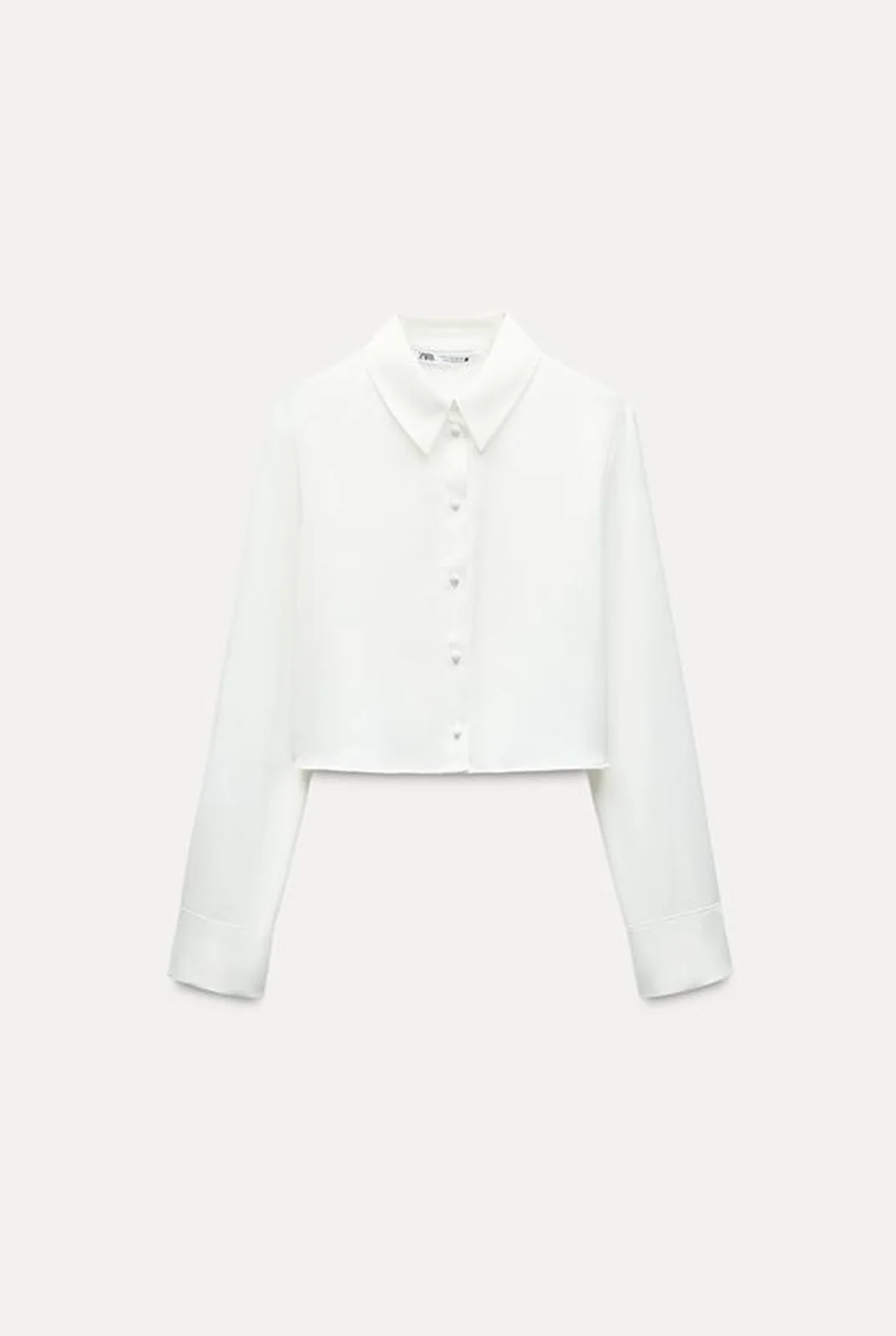 Zara white satin shirt